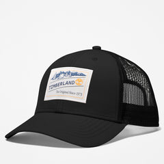 Camping Patch Trucker Hat for Men in Black Timberland Outlet