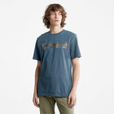 Camo-Logo T-Shirt for Men in Blue Timberland Sale