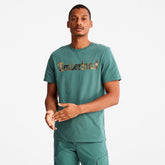 Camo-Logo T-Shirt for Men in Green Timberland On Sale