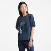 Logo Graphic T-Shirt for Women in Blue Timberland Outlet