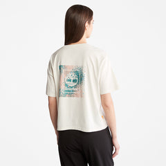 Back Graphic Logo T-Shirt for Women in White Timberland For Sale