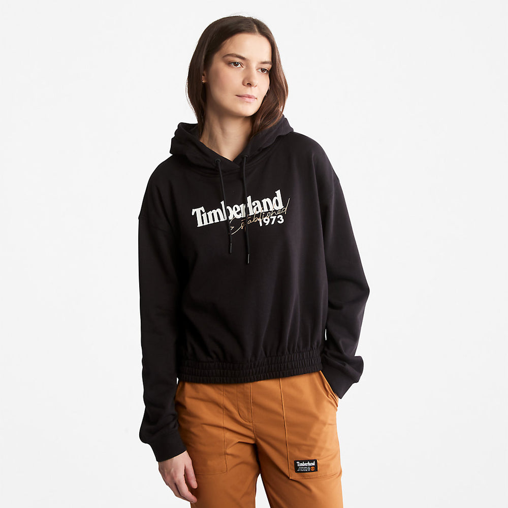 Established 1973 Logo Hoodie for Women in Black Timberland For Sale