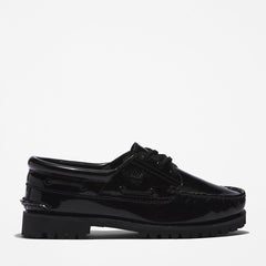 Timberland® Noreen 3-Eye Boat Shoe for Women in Black Timberland Discount