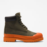 Bee Line x Timberland® 6 Inch Rubber Toe Boot for Men in Dark Green/Orange Timberland On Sale