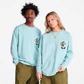 Bee Line x Timberland® Back-graphic Long-sleeved T-Shirt in Blue Timberland Online