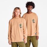 Bee Line x Timberland® Back-graphic Long-sleeved T-Shirt in Brown Timberland Sale