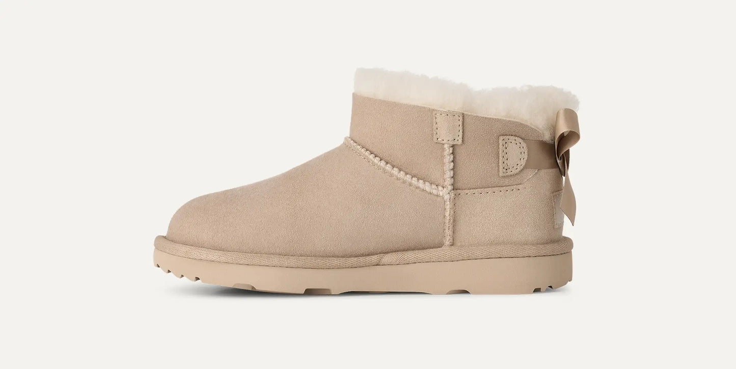 UGG Ultra Mini Bailey Bow Boot for Kids Sand