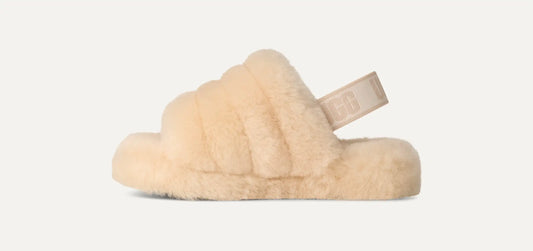 UGG Fluff Yeah Slide for Kids Natural / Sea Salt