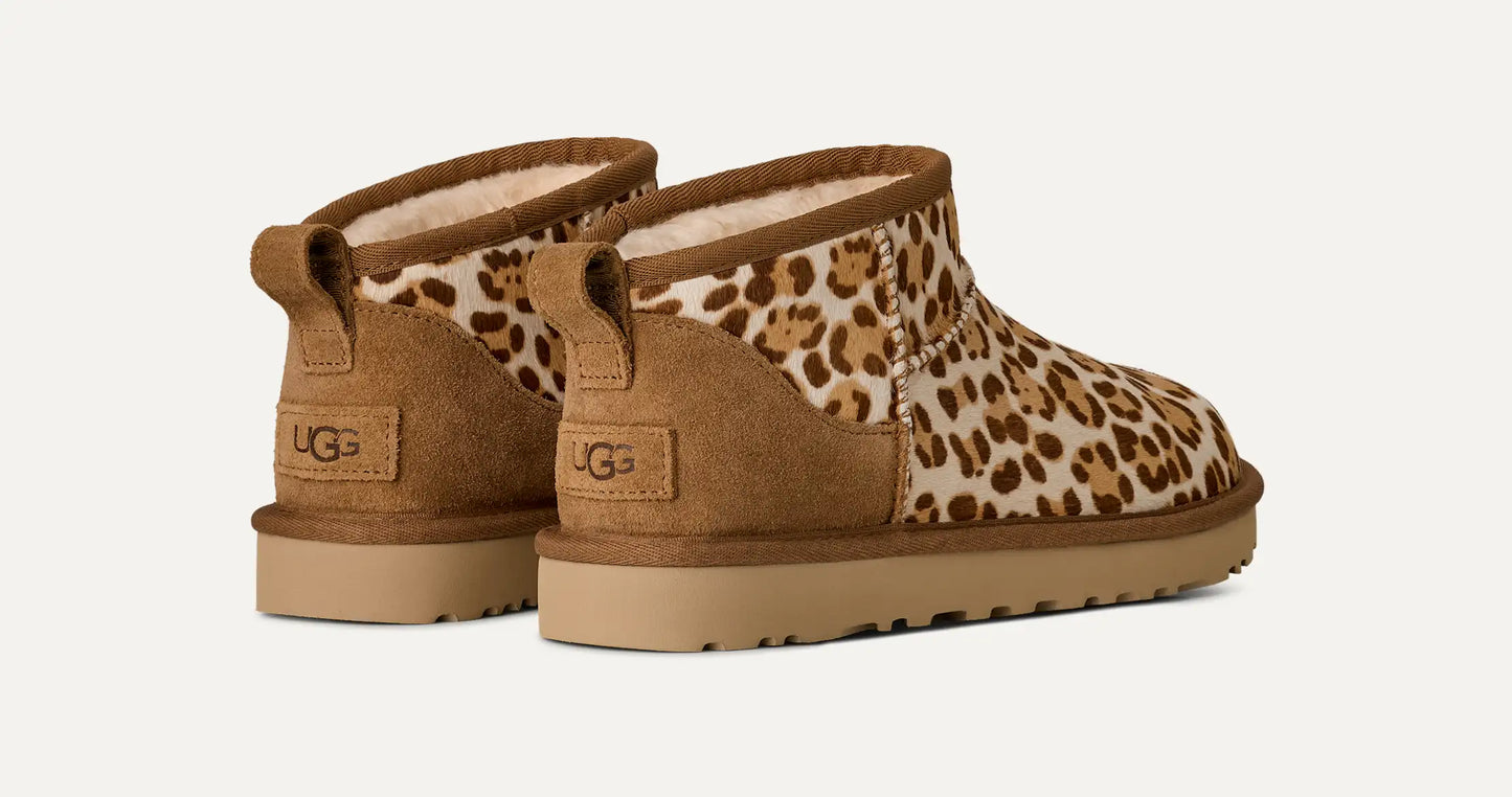 UGG Classic Ultra Mini Plains Boot for Women Felicity Leopard Jasmine