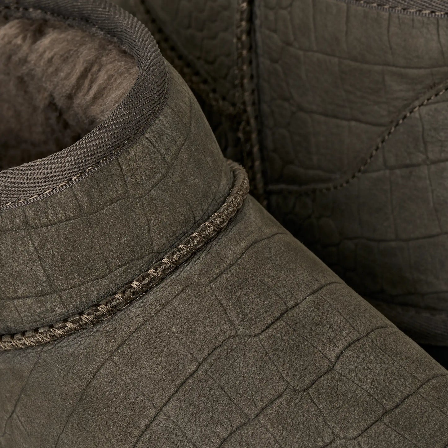 UGG Classic Ultra Mini Embossed Boot for Men Dense Smoke