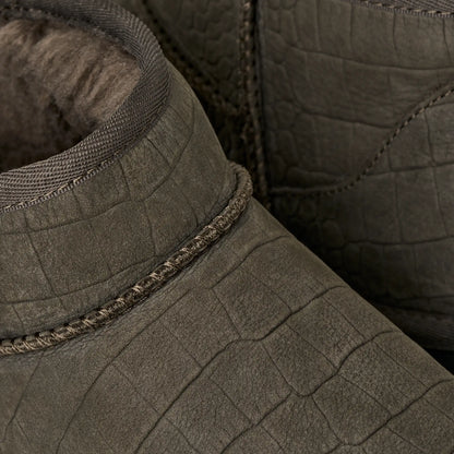 UGG Classic Ultra Mini Embossed Boot for Men Dense Smoke