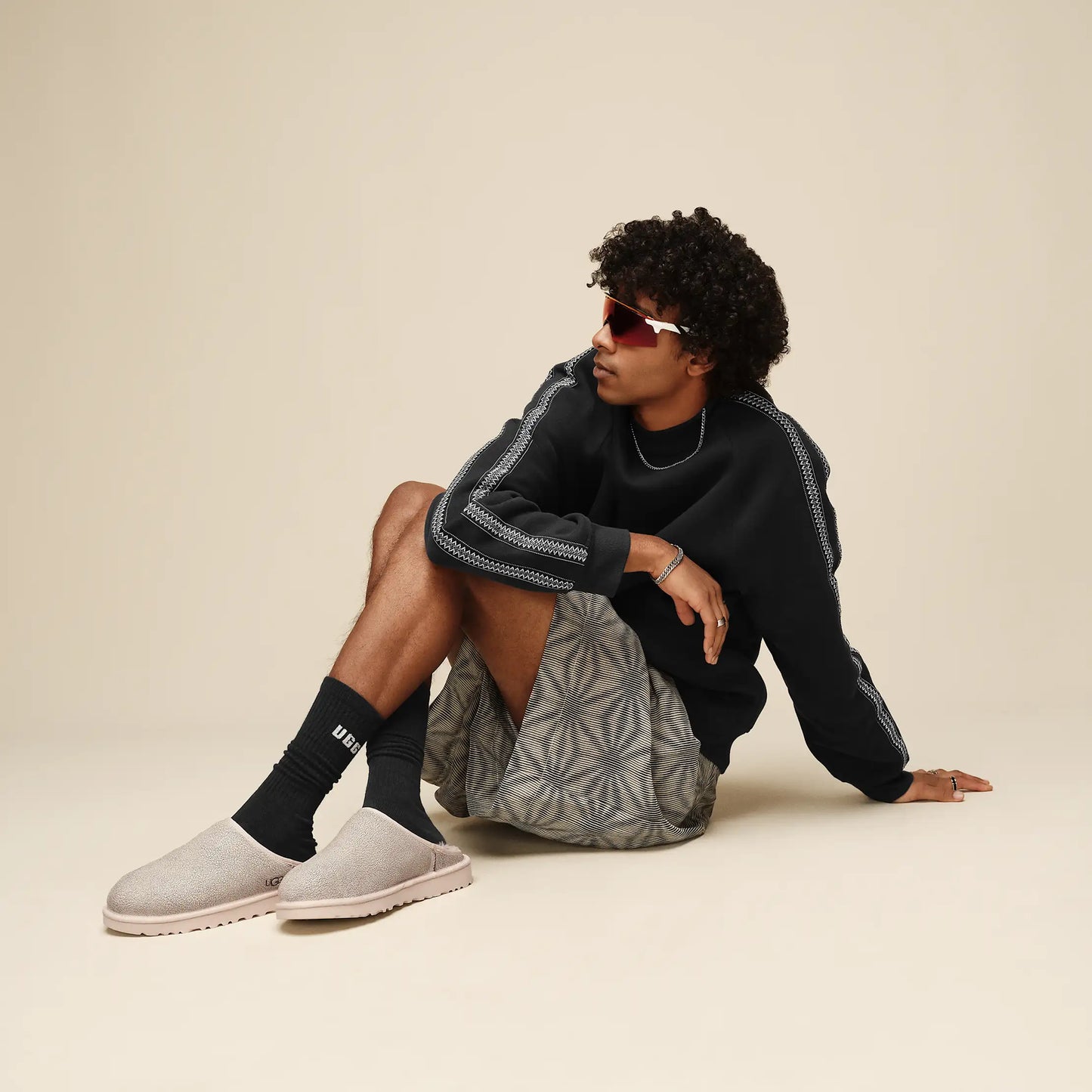 UGG Classic Slip-On Crackle Slipper for Men Jasmine