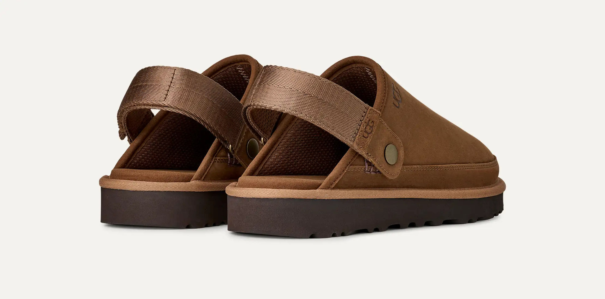 UGG Goldencoast Clog II Nubuck for Men Dark Chestnut