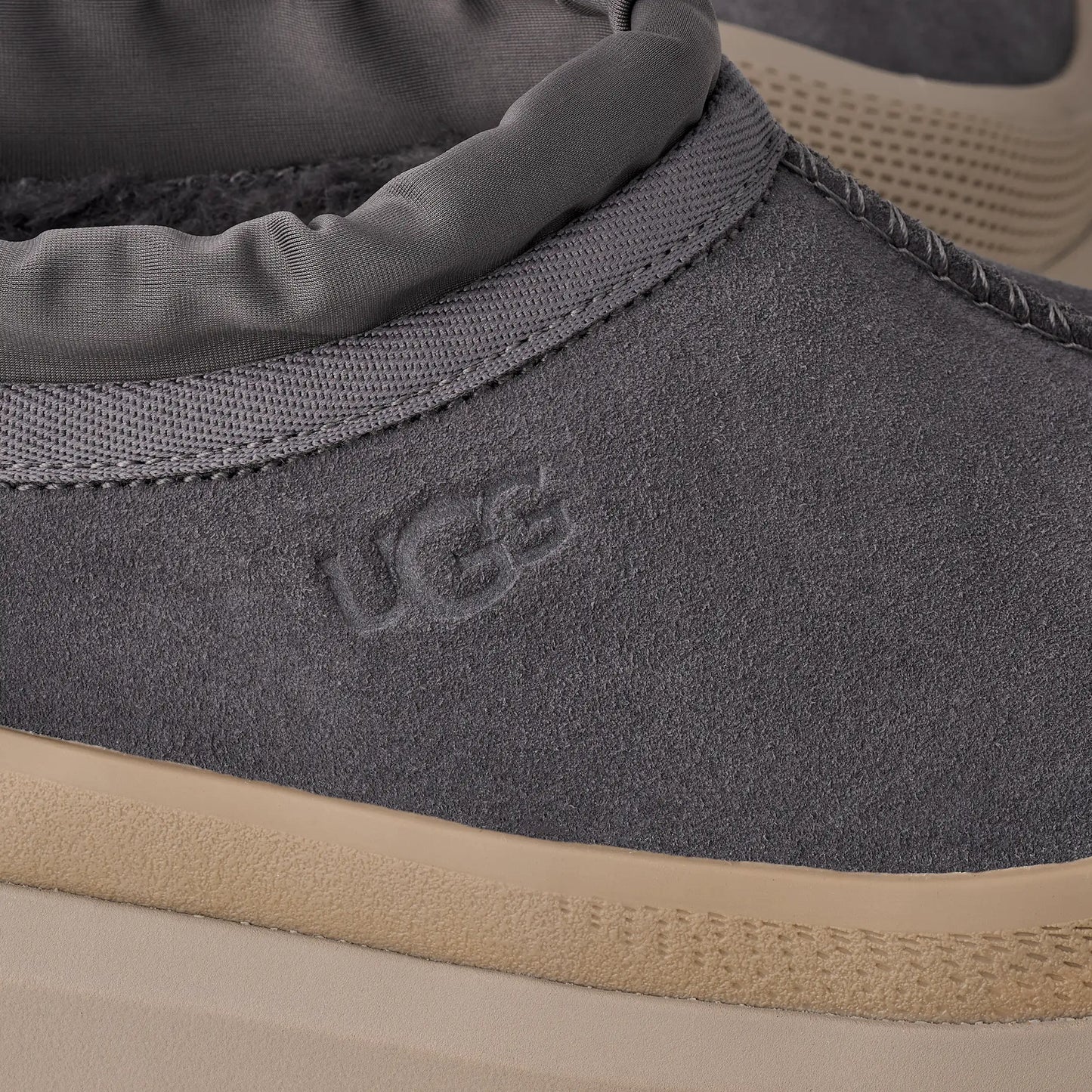 UGG Tasman Weather Hybrid Slipper for Men Obsidian / Cobble Grey