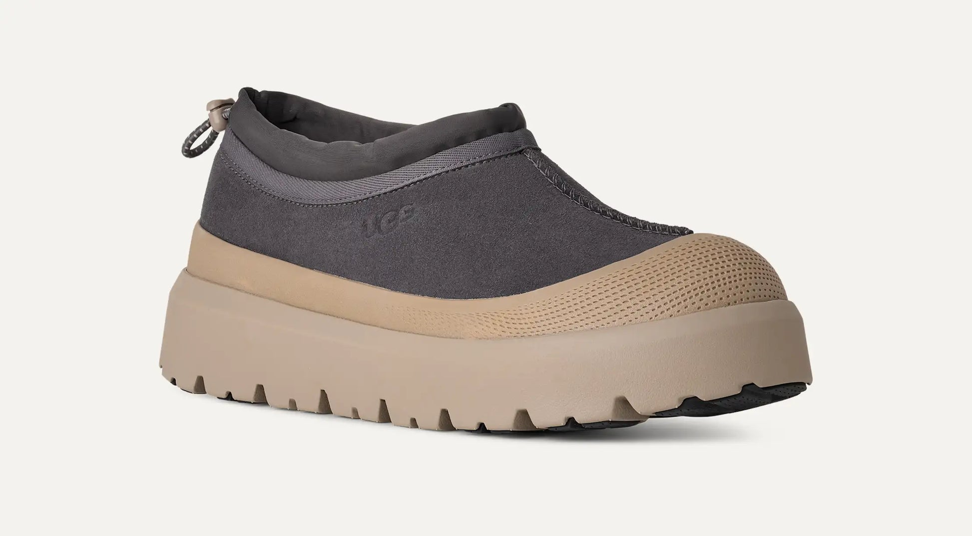 UGG Tasman Weather Hybrid Slipper for Men Obsidian / Cobble Grey