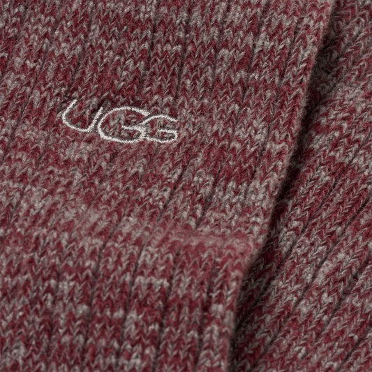UGG Trey Rib Knit Crew Sock for Men Coffee Berry