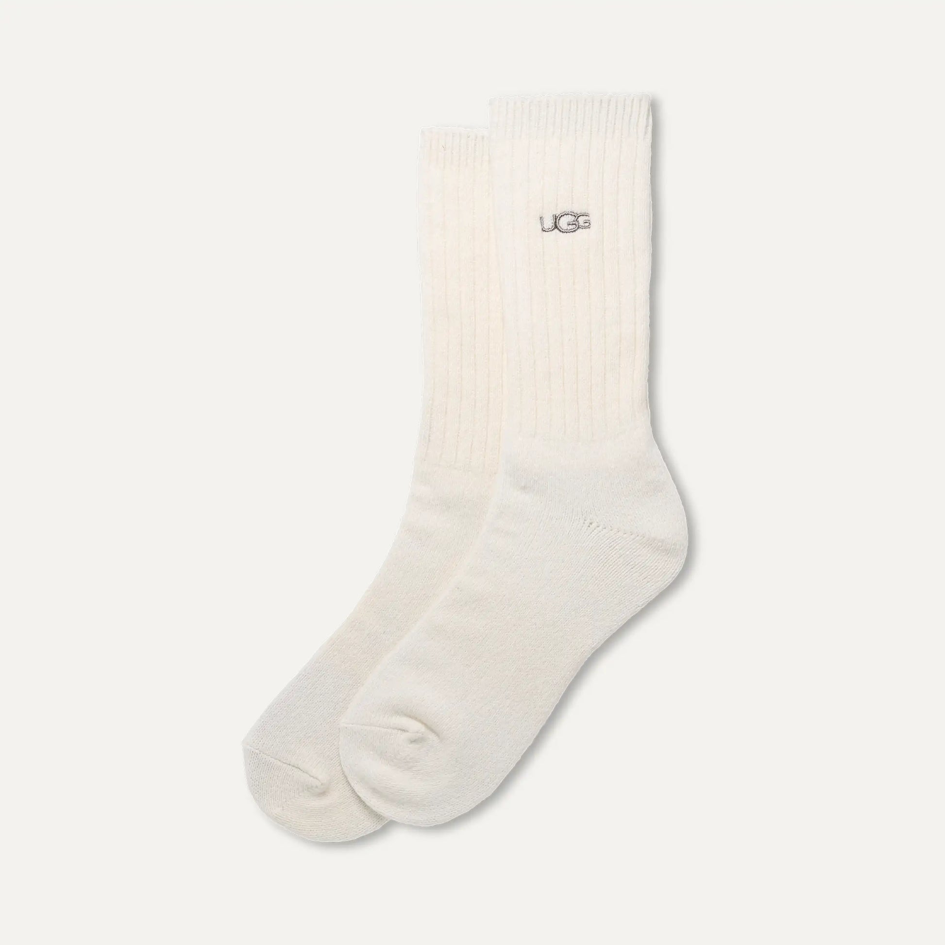 UGG Trey Rib Knit Crew Sock for Men White