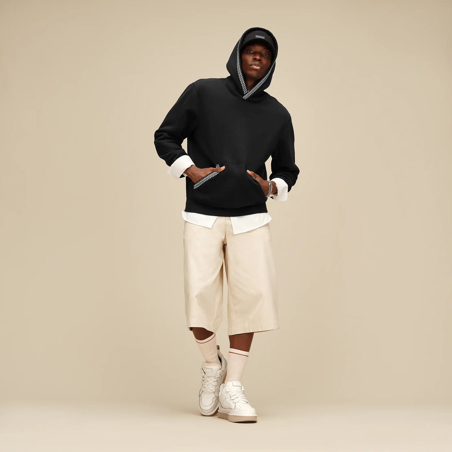 UGG Kyro Cozy Crew Sock for Men Marled Cream