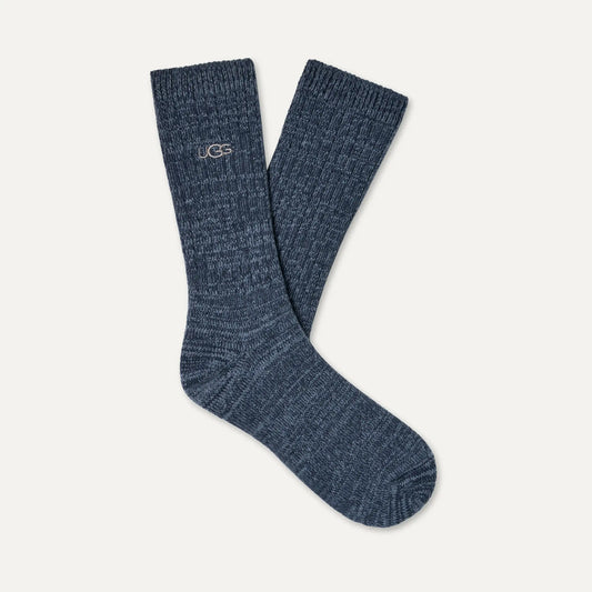 UGG Trey Rib Knit Cozy Sock 3 Pack for Men Tahoe Blue / Chestnut / Green Stone