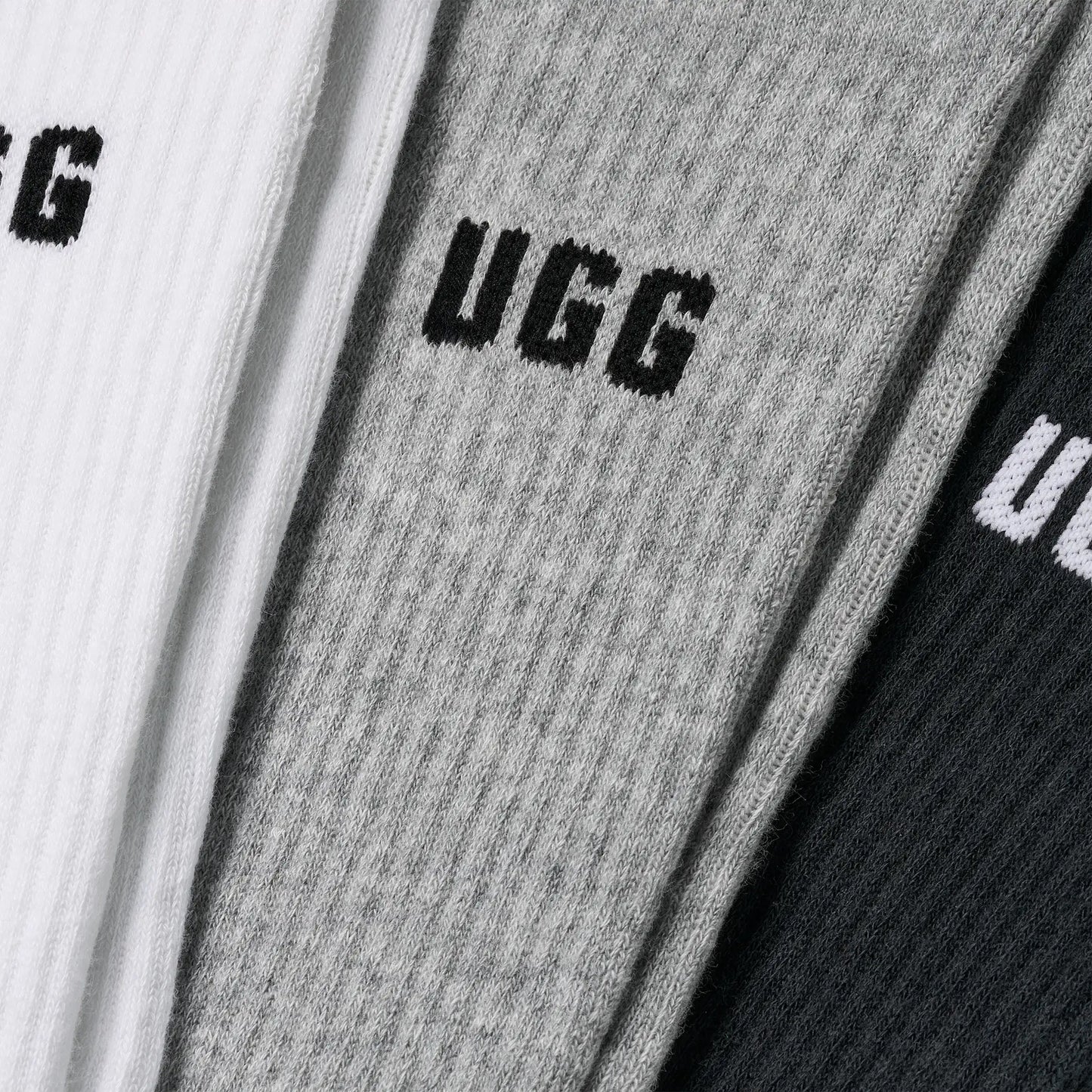 UGG Leander Logo Crew Sock 3 Pack for Men