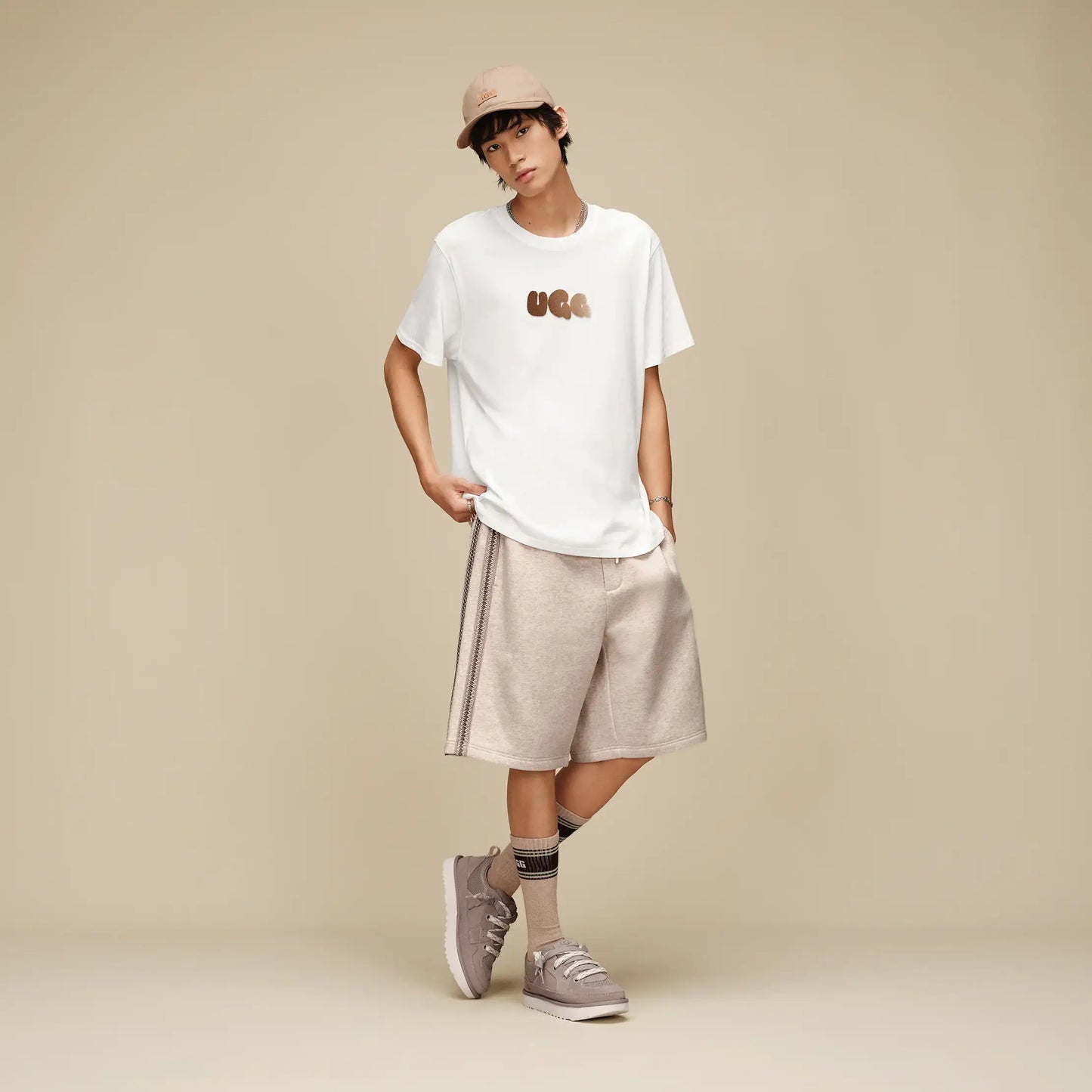 UGG Tasman Short for Men Caribou Heather