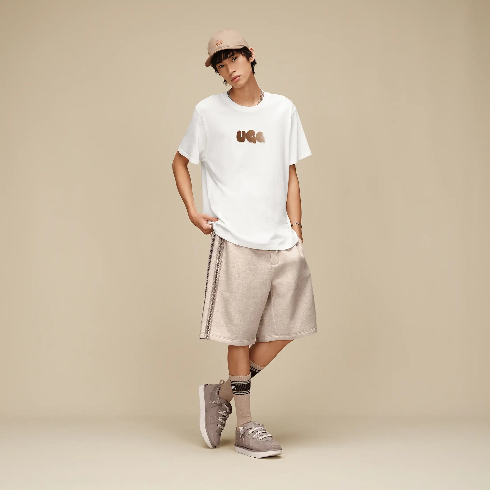UGG Tasman Short for Men Caribou Heather