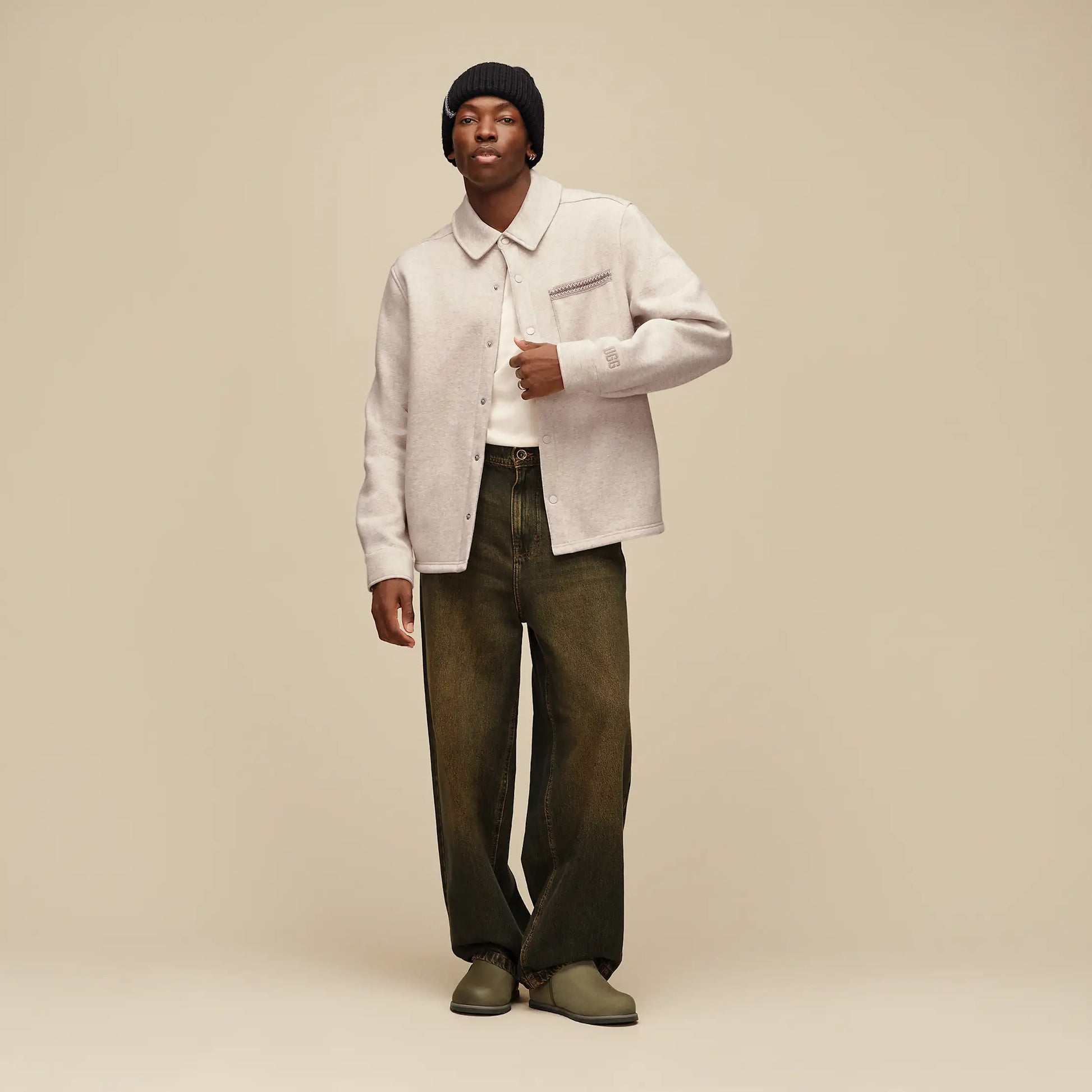 UGG Tasman Shirt Jacket for Men Caribou Heather