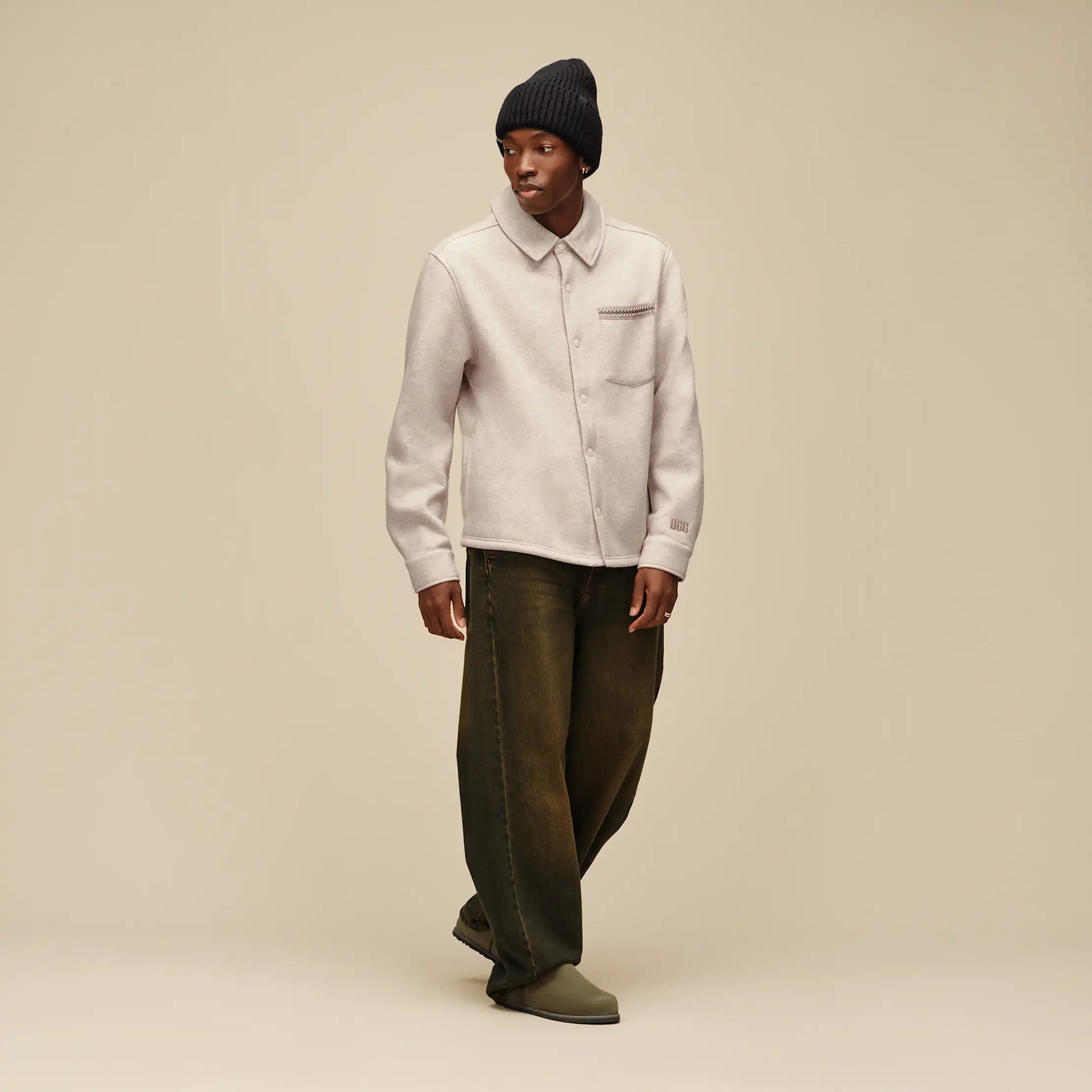 UGG Tasman Shirt Jacket for Men Caribou Heather