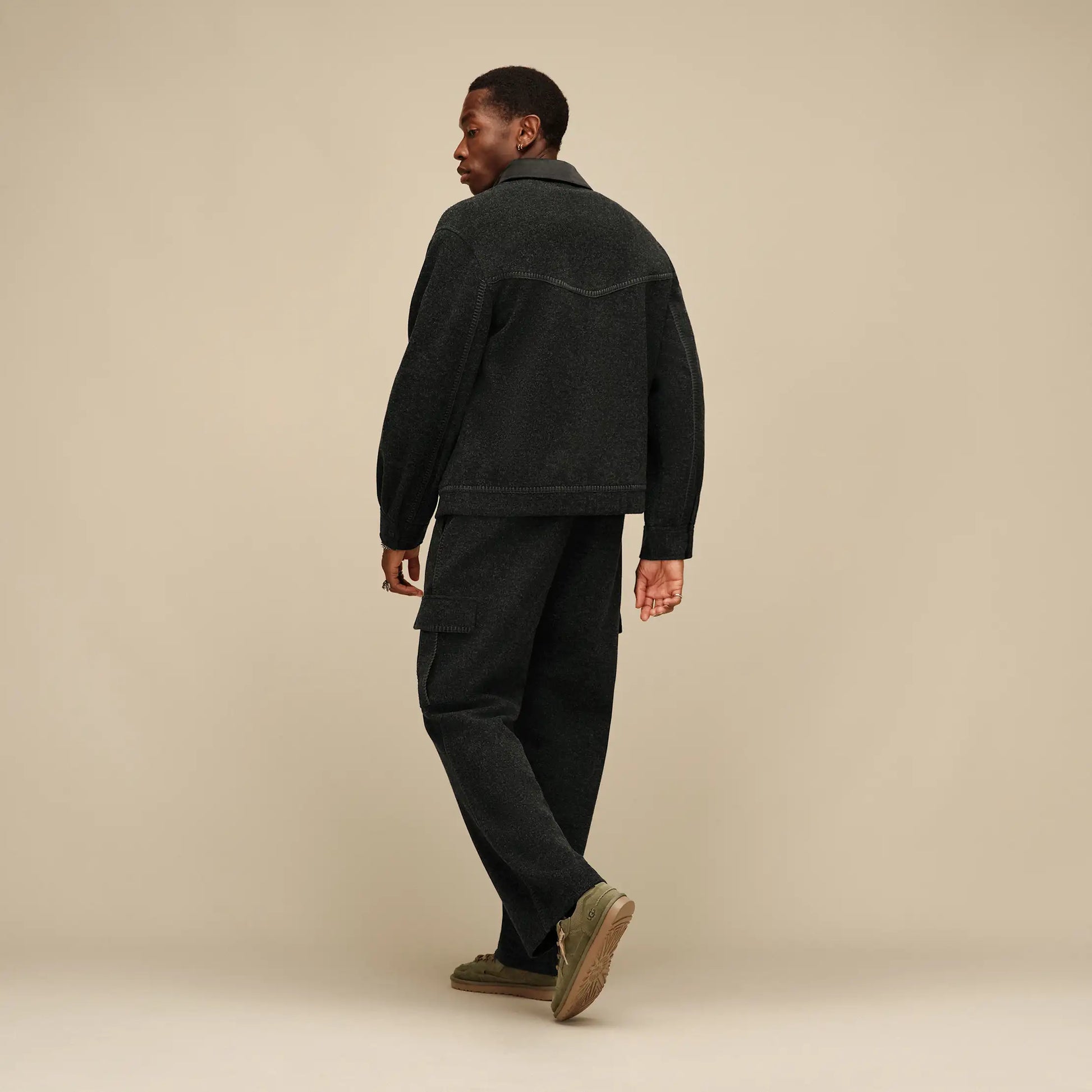 UGG Baylin Full-Zip Jacket for Men Black Heather