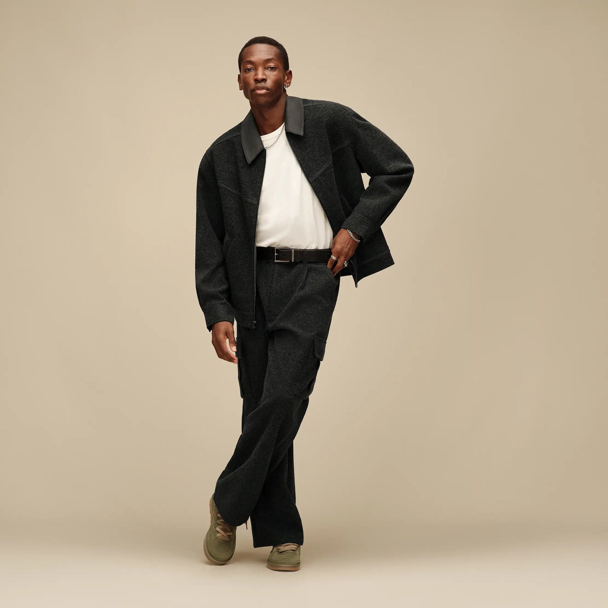 UGG Baylin Full-Zip Jacket for Men Black Heather