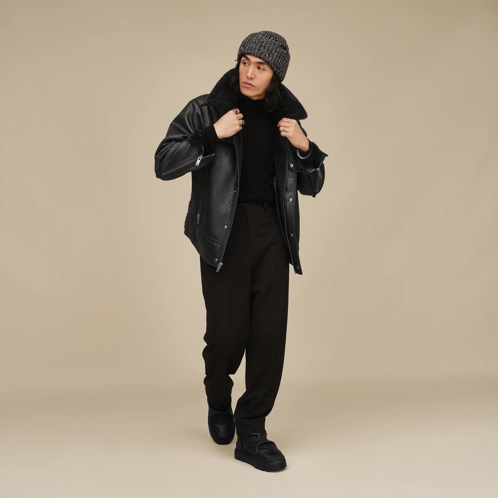 UGG Thayden LuxeFluff Jacket for Men Black