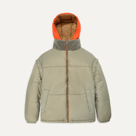 UGG Kristian Conv Puffer Coat for Women Pecan / Moss Green