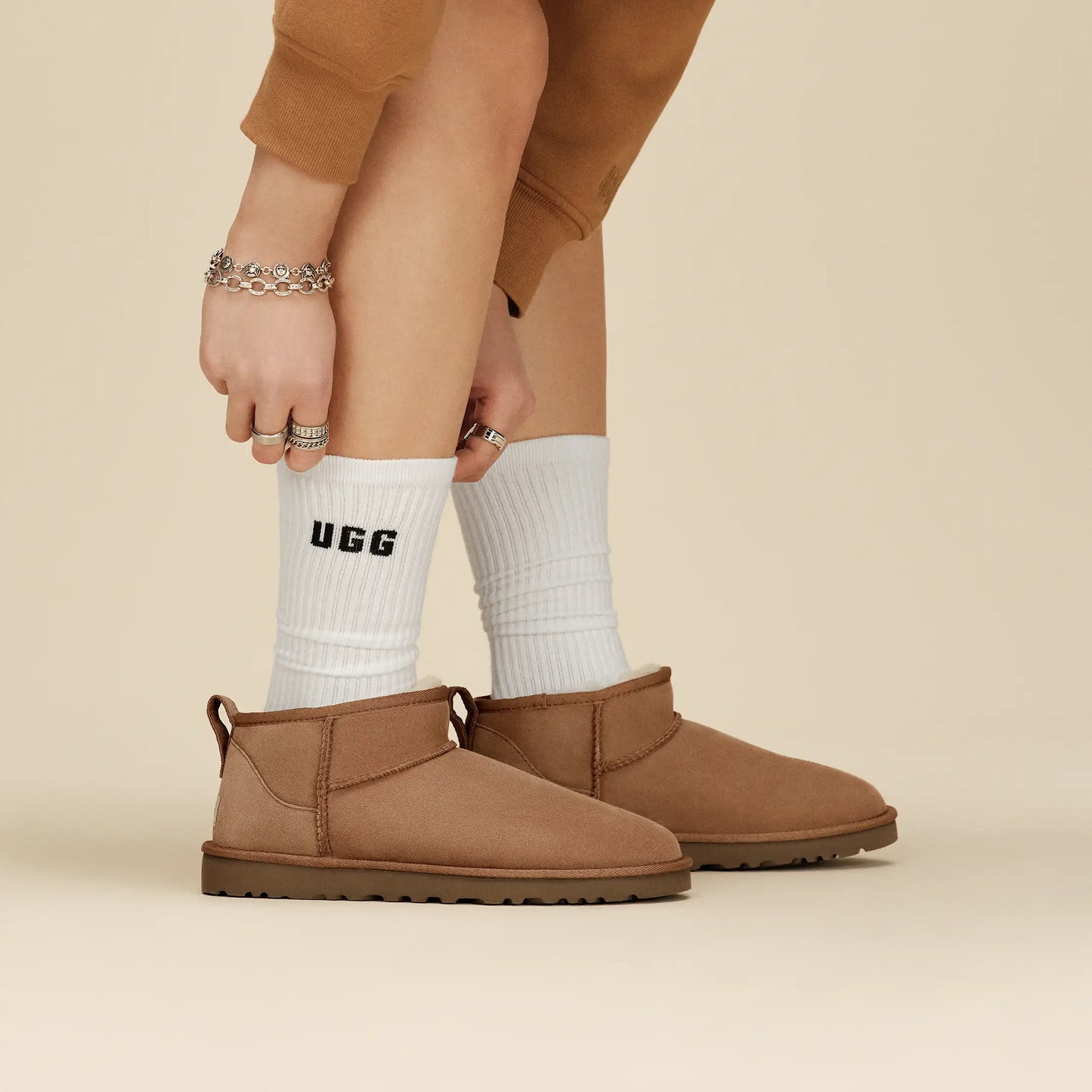 UGG Leander Logo Crew Sock 3 Pack for Men
