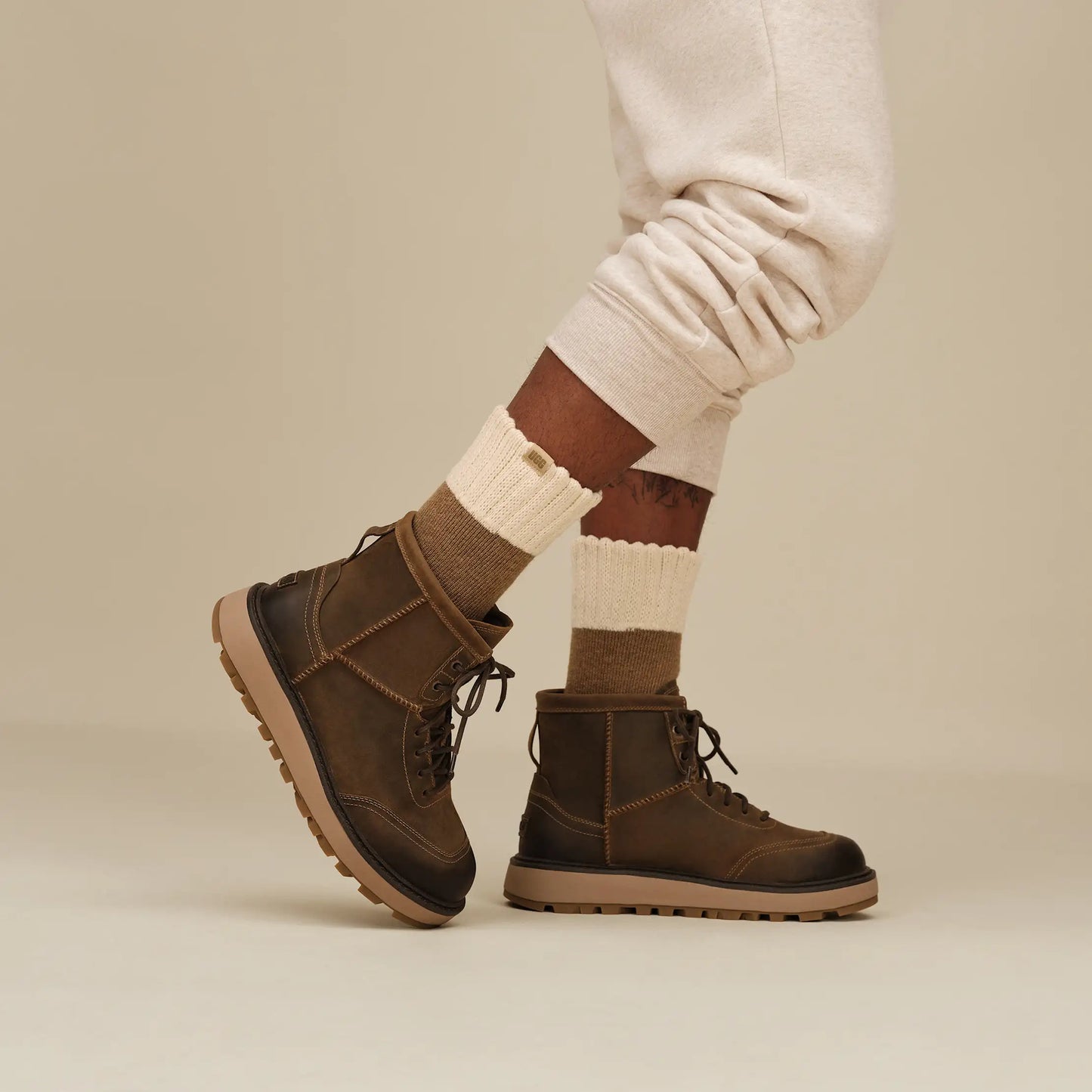 UGG Camdyn Cozy Sock for Men Chestnut / Cream