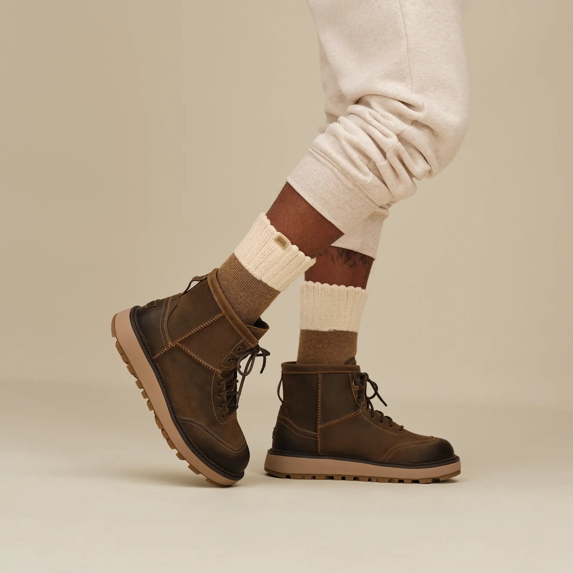 UGG Camdyn Cozy Sock for Men Chestnut / Cream