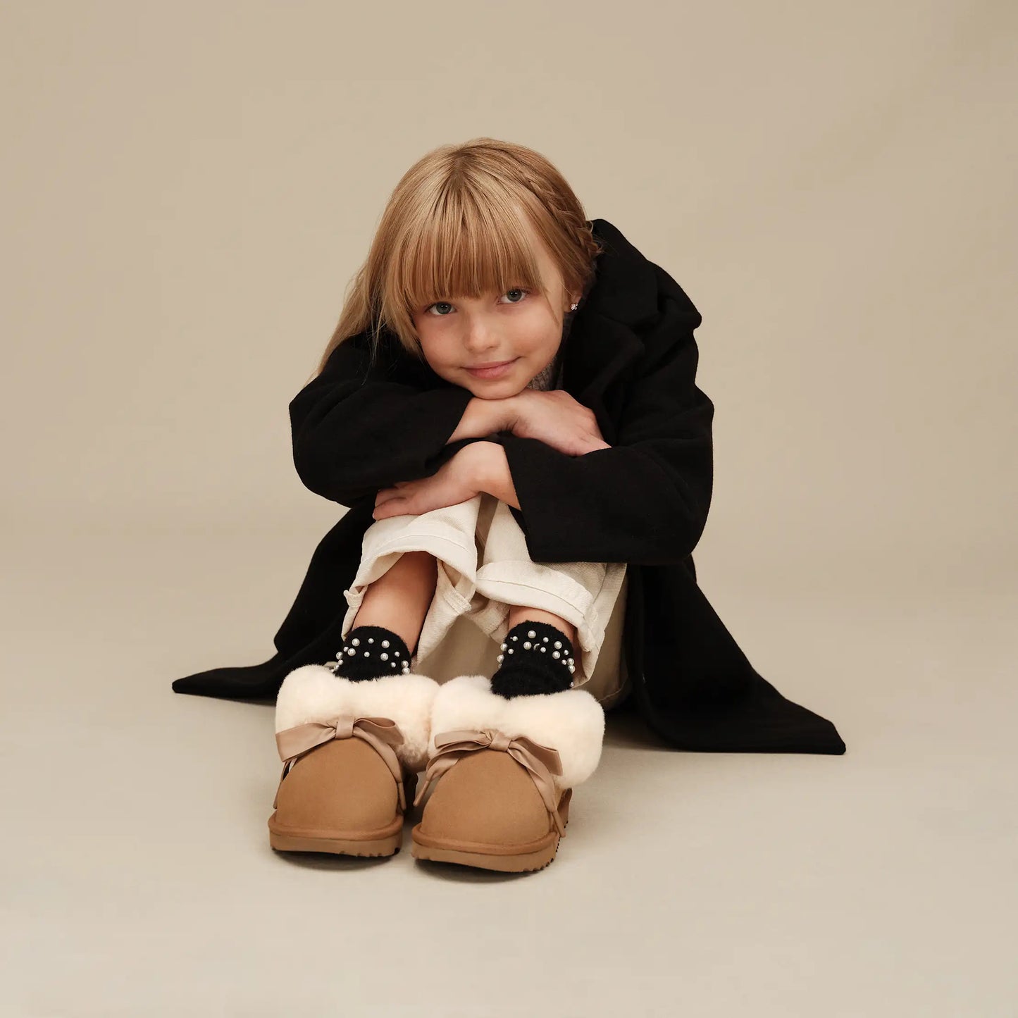 UGG Bailey Slipper for Kids Chestnut