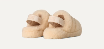 UGG Fluff Yeah Slide for Kids Natural / Sea Salt