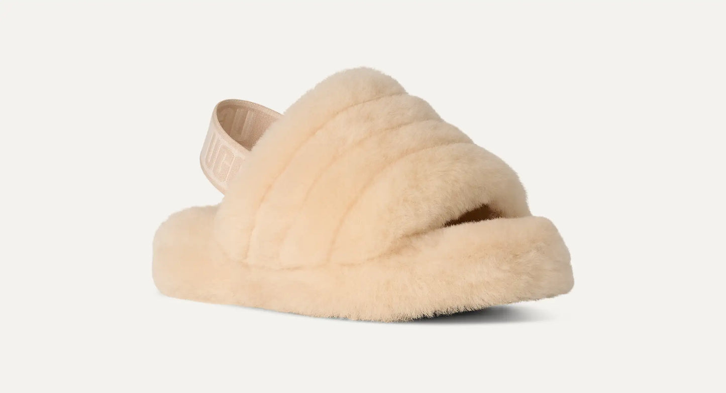 UGG Fluff Yeah Slide for Kids Natural / Sea Salt