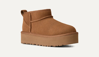 UGG Classic Ultra Mini Platform Boot for Kids Chestnut