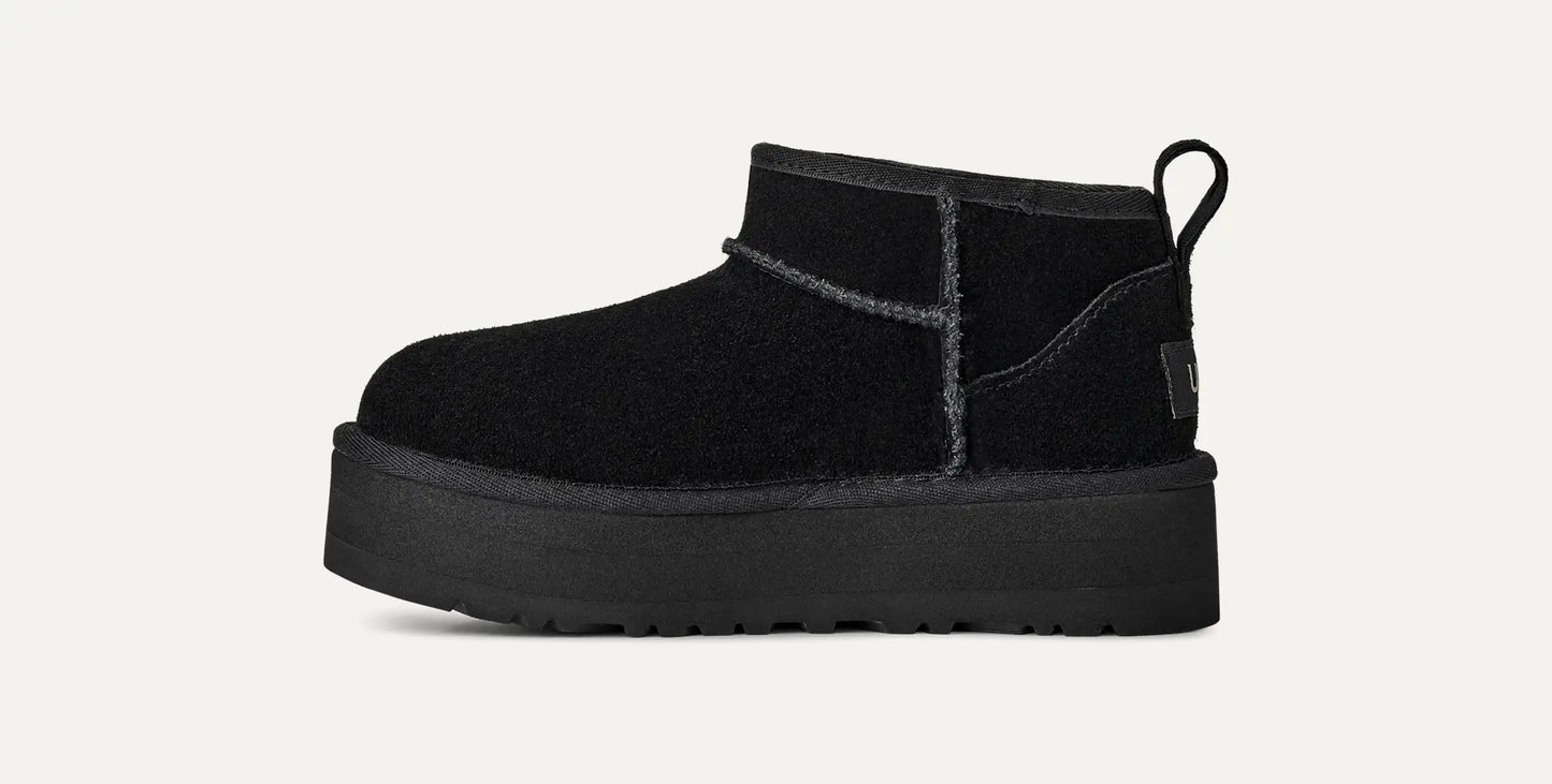 UGG Classic Ultra Mini Platform Boot for Kids Black