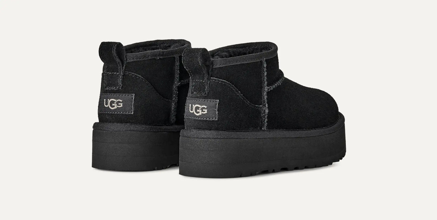 UGG Classic Ultra Mini Platform Boot for Kids Black