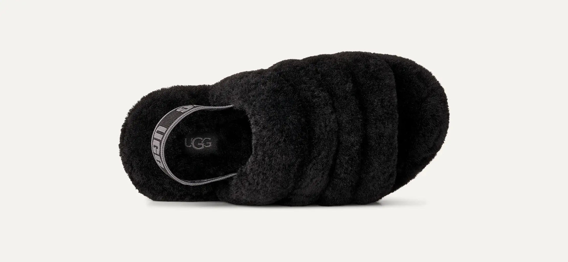 UGG Fluff Yeah Slide for Kids Black / Dark Shadow