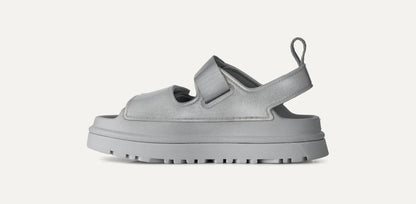 UGG GoldenGlow Glossy Sparkles Sandal for Kids Silver