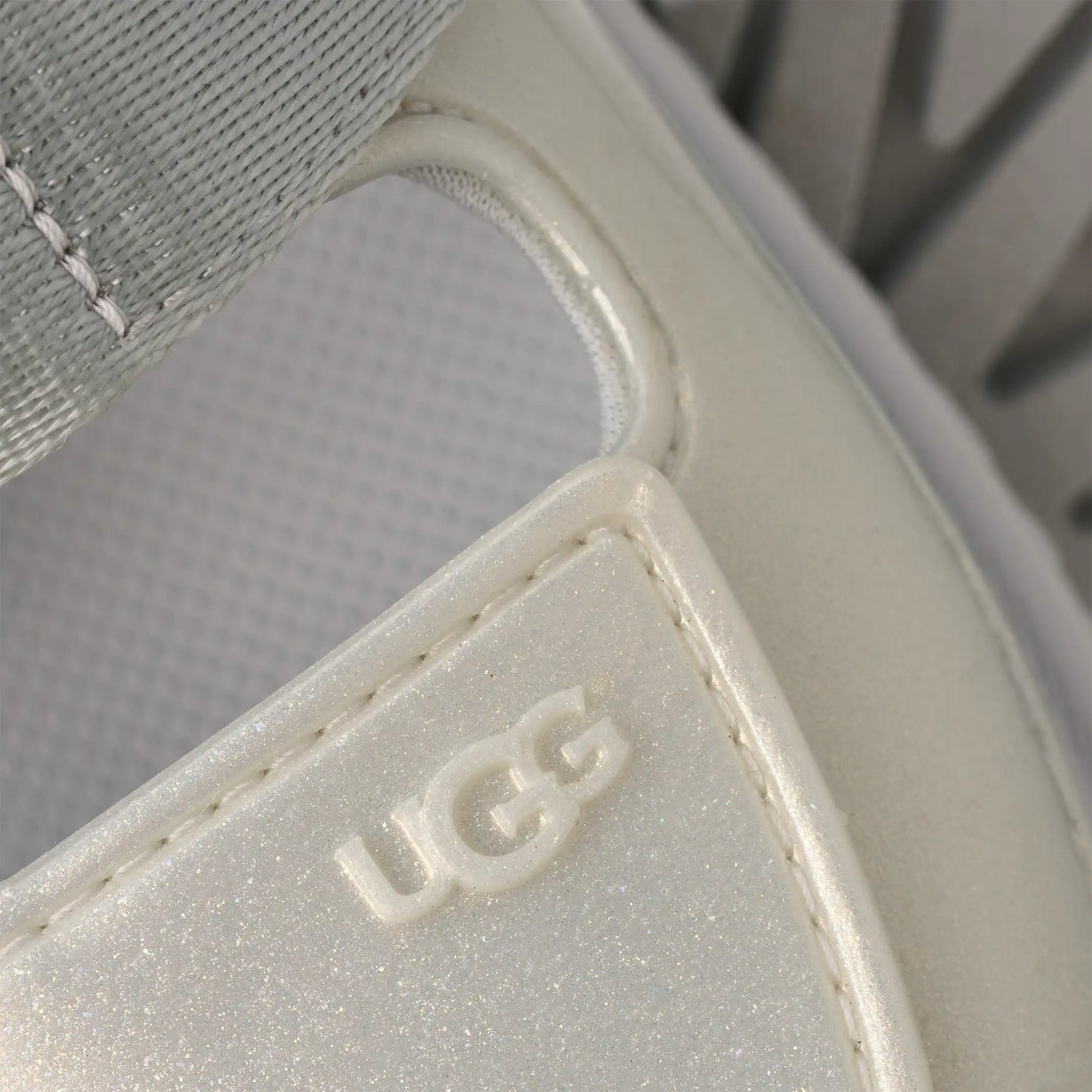 UGG GoldenGlow Glossy Sparkles Sandal for Kids Silver