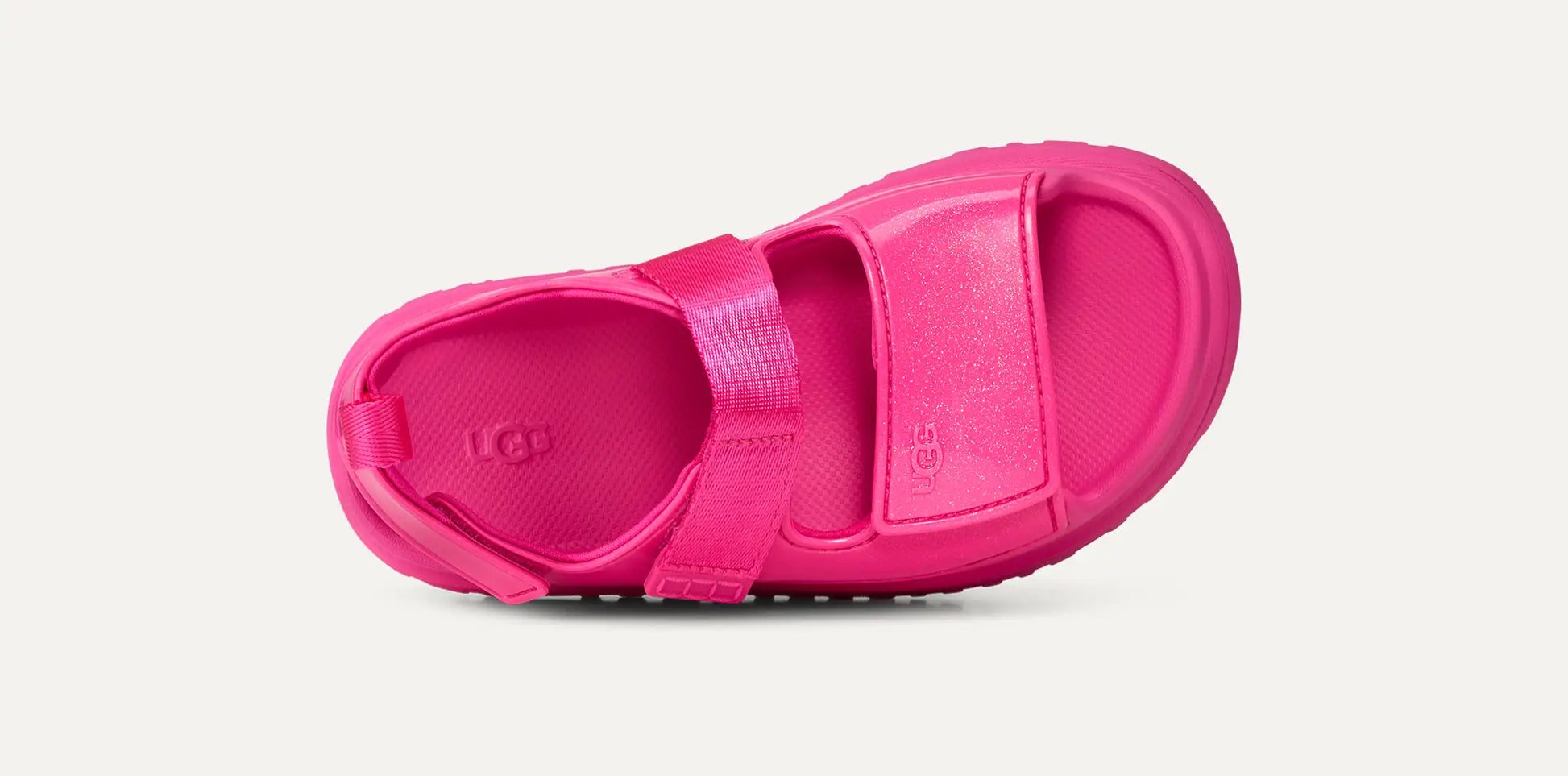 UGG GoldenGlow Glossy Sparkles Sandal for Kids Deep Coral