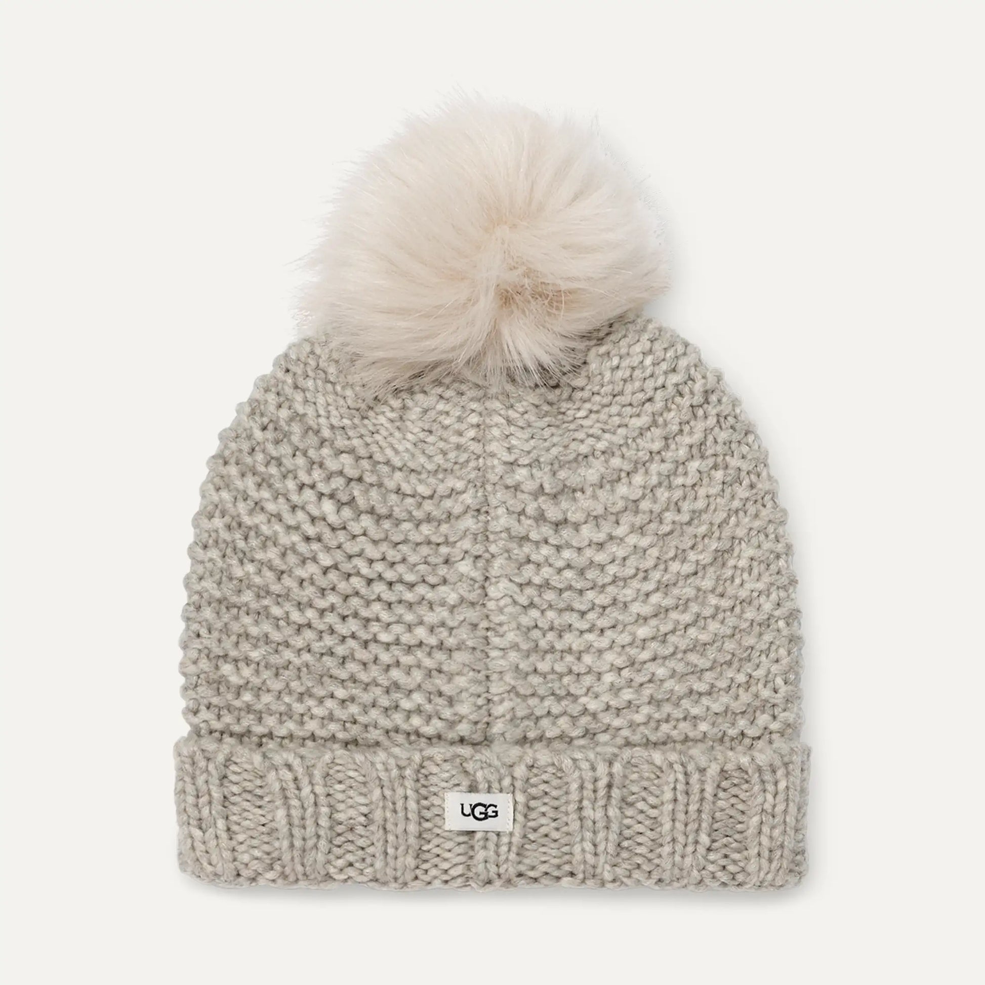 UGG Knit Mitten & Hat Set for Kids Light Grey