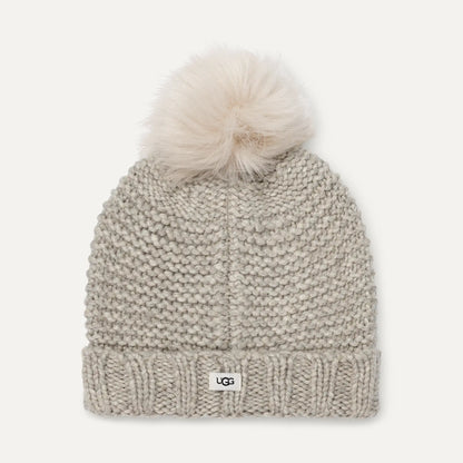 UGG Knit Mitten & Hat Set for Kids Light Grey