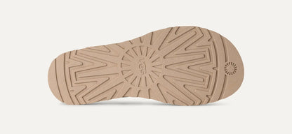 UGG GoldenGaze Embossed Ankle Wrap Sandal for Women Mustard Seed