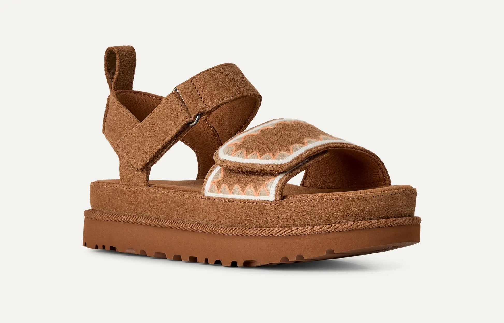 UGG Goldenstar Artistitch Sandal for Women Chestnut
