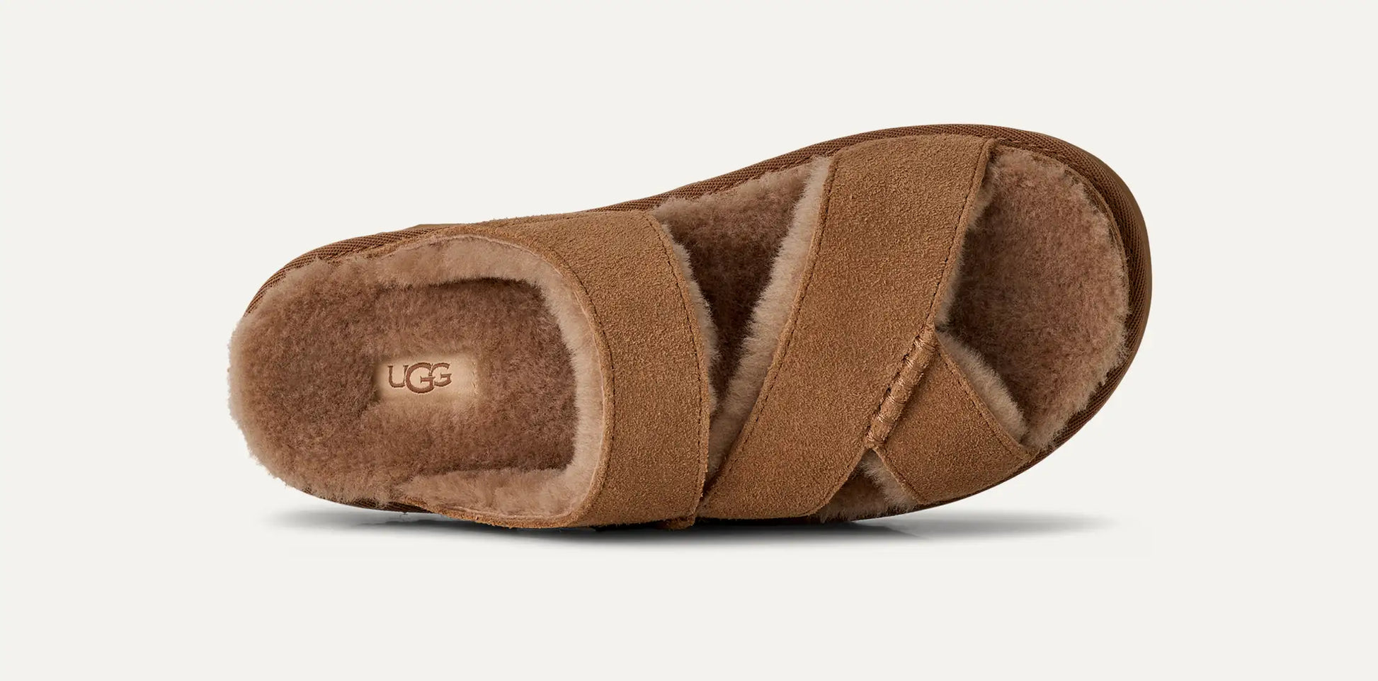 UGG Greenport Cross Strap Slide for Women Chestnut
